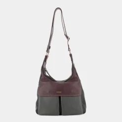 ESSEM Borse^Ap-I22-05 Grigio-Bordeaux - Borse Nero