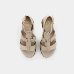 PATTI DI LUNA Sandali^Bi-E23D-01 - Lino - Sandali Beige