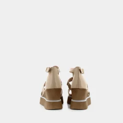 PATTI DI LUNA Sandali^Bi-E23D-01 - Lino - Sandali Beige
