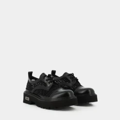 CULT Stringate^Clw340202 Low W Zebra Pr.Net/Br.Leather Black Stringate Nero
