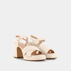 OSCAR&THAIS Sandali^Cp-E23D-02 - Seppia - Sandali Beige