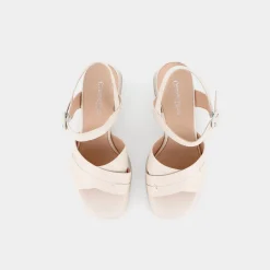 OSCAR&THAIS Sandali^Cp-E23D-02 - Seppia - Sandali Beige