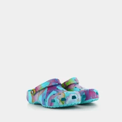 CROCS Ciabatte^Cr.208587 Classic Palm Print Clog Neptune/Multi - Ciabatte Multicolor