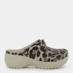 CROCS Ciabatte^Cr.207844 Cls Platform Animal Remix Clg Bone/Leopard - Ciabatte Marrone