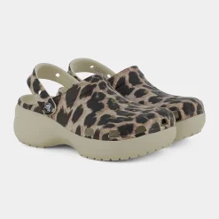 CROCS Ciabatte^Cr.207844 Cls Platform Animal Remix Clg Bone/Leopard - Ciabatte Marrone