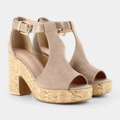 SHEEN Sandali^Cr-E22D-41 Taupe - Sandali Beige
