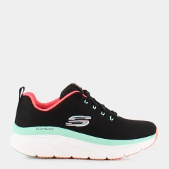 SKECHERS Sportive^149368 D'Lux Walker Black Mesh/Mint Trim - Sportive Nero