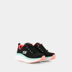 SKECHERS Sportive^149368 D'Lux Walker Black Mesh/Mint Trim - Sportive Nero
