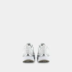 SKECHERS Sportive^149023 D'Lux Walker White & Silver Leather / White Mesh / Silver Trim - Sportive Bianco