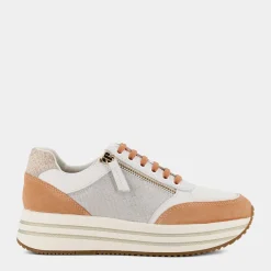 GEOX Sneakers^D16Qha01422C1997 Kency Bianco/Pesca - Sneakers Multicolor
