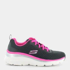 SKECHERS Sportive^149277 Fashion Fit Black Mesh / Hot Pink - Sportive Nero