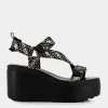 GUESS Sandali^Fl6O2C Fal04 /Platino - Sandali Nero