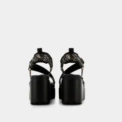 GUESS Sandali^Fl6O2C Fal04 /Platino - Sandali Nero