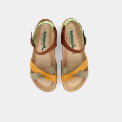 BIONATURA Sandali^12Fregene Gaucho Taupe/Senape/Cognac/Verde - Sandali Multicolor