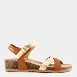 BIONATURA Sandali^12Fregene Multi Cuoio/Oro - Sandali Marrone