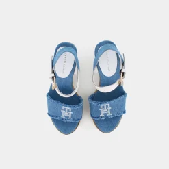 TOMMY HILFIGER Sandali^Fw0Fw070790G1 Denim Wedge Denim Jeans - Sandali Azzurro