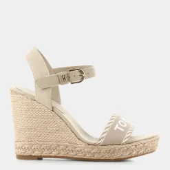 TOMMY HILFIGER Sandali^Fw0Fw07088Rbt Seasonal Webbing Ecru - Sandali Beige