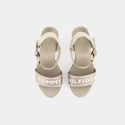 TOMMY HILFIGER Sandali^Fw0Fw07088Rbt Seasonal Webbing Ecru - Sandali Beige