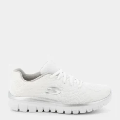 SKECHERS Sportive^12615 Graceful White Mesh/Silver - Sportive Bianco
