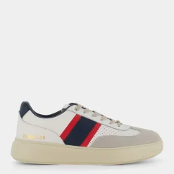 YOUSM Sneakers^Hz-E21U-08 /Beige/Blu/Rosso - Sneakers Bianco