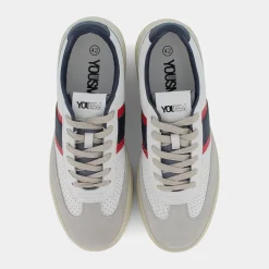 YOUSM Sneakers^Hz-E21U-08 /Beige/Blu/Rosso - Sneakers Bianco