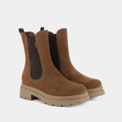 NERO GIARDINI Tronchetti^I114320D Camel - Tronchetti Marrone