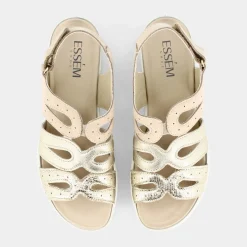 ESSEM Sandali^Im-E22D-08 - Platino - Sandali Beige
