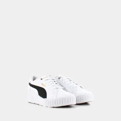 PUMA Sportive^390985 Karmen Wedge White-Black-Gold - Sportive Bianco
