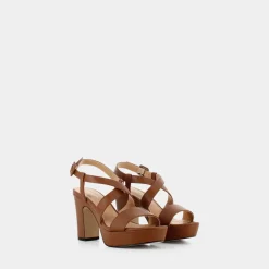 SHEEN Sandali^Me-E23D-07 Cuoio - Sandali Marrone