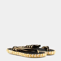 NALHO Sandali^Na0002 Ganika Black/Gold - Sandali Nero
