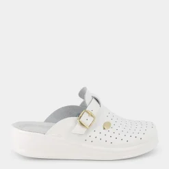 DUNE VERDI Ciabatte^372 Pelle Ciabatte Bianco