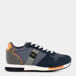 BLAUER Sneakers^Queens - Navy/Orange - Sneakers Blu