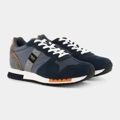 BLAUER Sneakers^Queens - Navy/Orange - Sneakers Blu