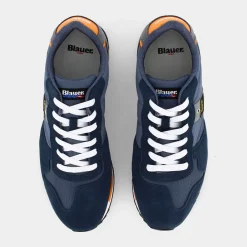 BLAUER Sneakers^Queens - Navy/Orange - Sneakers Blu