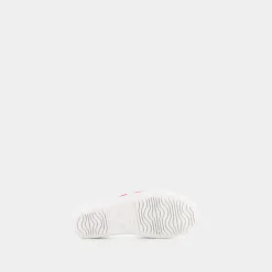 DUNE VERDI Ciabatte^Sg-E23D-03 Fondo Grigio Chiaro Sottopiede Ghia Fiore Fuxia - Base Ciabatte Bianco