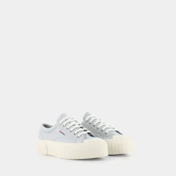 SUPERGA Sportive^S5111Sw 2631 Stripe Platform Grey Lilla - Sportive Azzurro