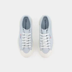 SUPERGA Sportive^S5111Sw 2631 Stripe Platform Grey Lilla - Sportive Azzurro