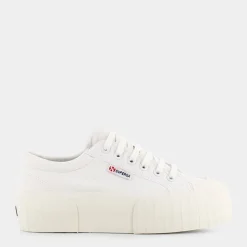 SUPERGA Sportive^S5111Sw 2631 Stripe Platform White Avorio - Sportive Bianco