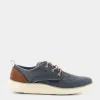 SKECHERS Stringate^65910 Status 2.0 - Pexton Navy Canvas - Stringate Blu