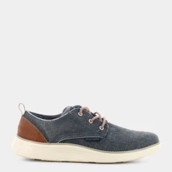 SKECHERS Stringate^65910 Status 2.0 - Pexton Navy Canvas - Stringate Blu