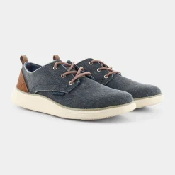 SKECHERS Stringate^65910 Status 2.0 - Pexton Navy Canvas - Stringate Blu