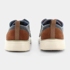 SKECHERS Stringate^65910 Status 2.0 - Pexton Navy Canvas - Stringate Blu