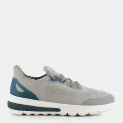 GEOX Sneakers^U35Baa0006Kc1010 Spherica Actif Grigio - Sneakers Argento