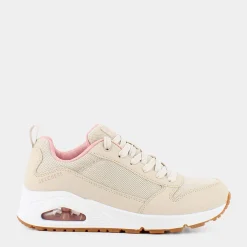 SKECHERS Sportive^155005 Uno Natural Duraleather/Mesh Trim - Sportive Beige
