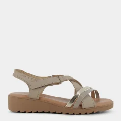 COMODIA Sandali^Wr-E24D-09 - Sabbia/Oro - Sandali Beige